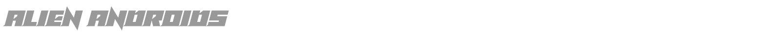 Alien Androids font preview